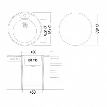 картинка Кухонная мойка Ukinox FAP 490 GT (0,8) сатин 
